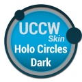 Holo Clock Dark   UCCW Skin mobile app for free download